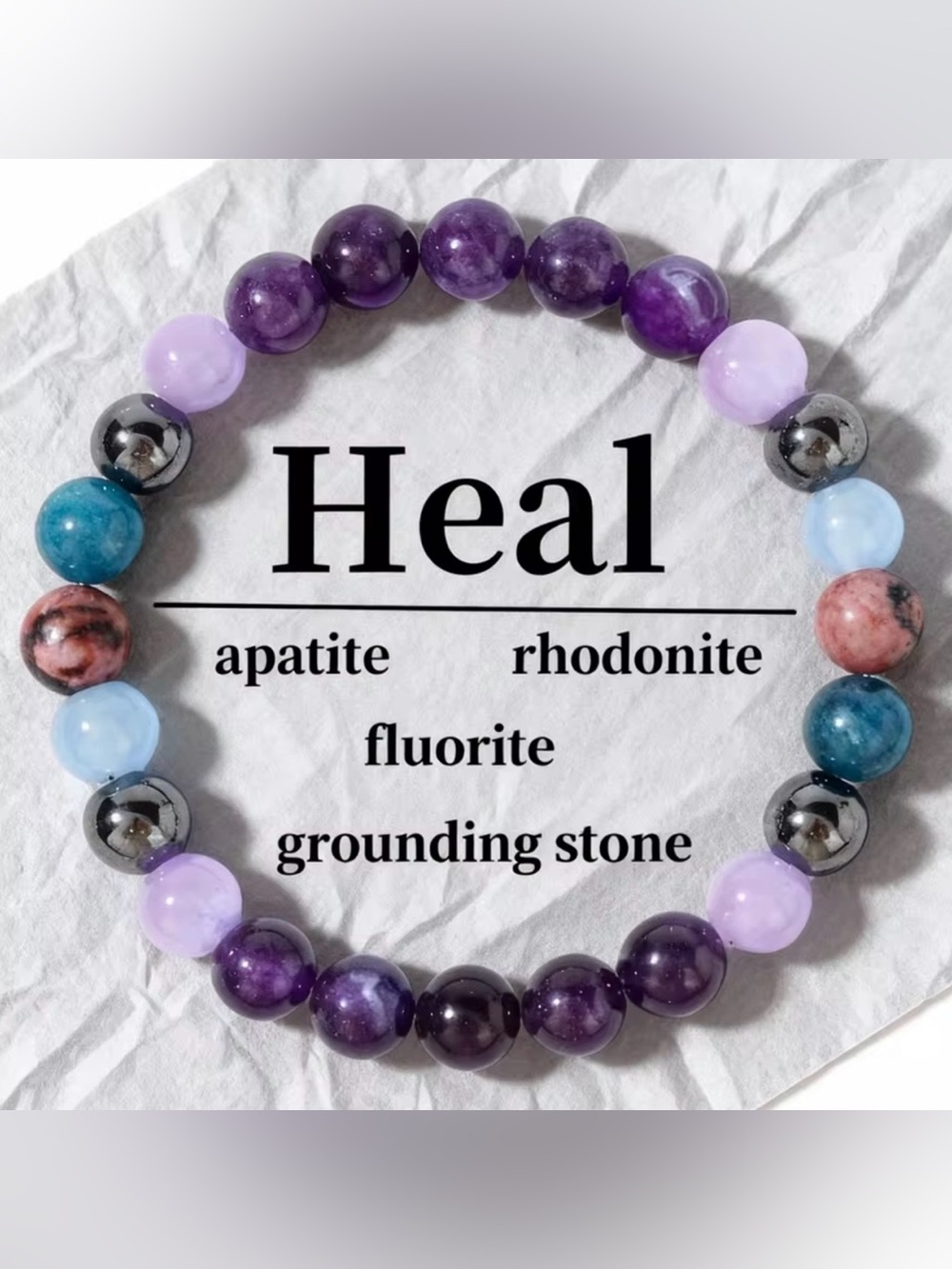 JD Gems jewelry heal Beaded Bracelet natural stone 6/8/10mm